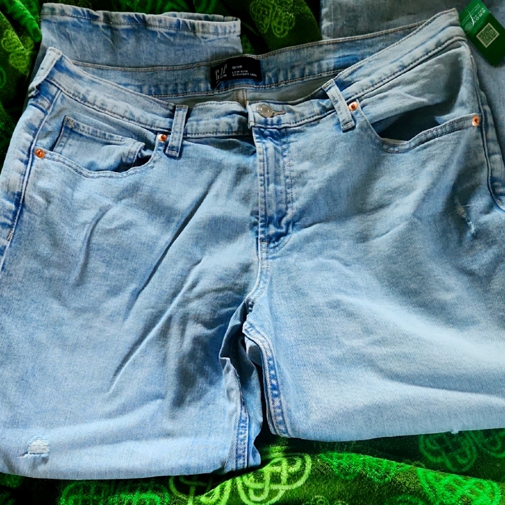 GAP Comfy Sky Blue Boyfriend Jeans Sz 12